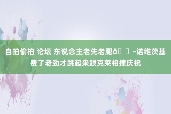 自拍偷拍 论坛 东说念主老先老腿😭诺维茨基费了老劲才跳起来跟克莱相撞庆祝