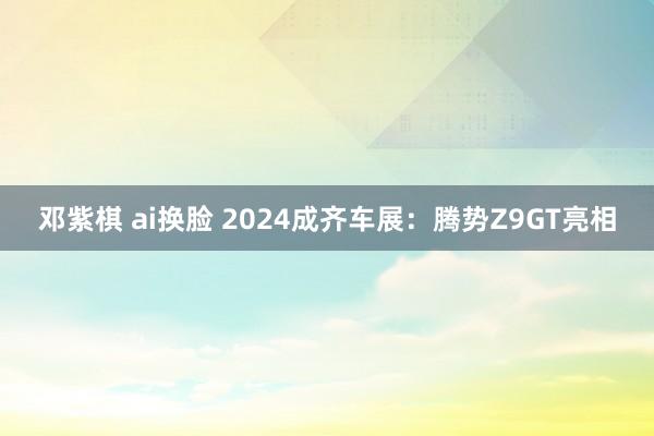 邓紫棋 ai换脸 2024成齐车展：腾势Z9GT亮相