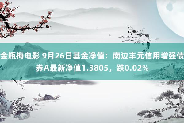 金瓶梅电影 9月26日基金净值：南边丰元信用增强债券A最新净值1.3805，跌0.02%