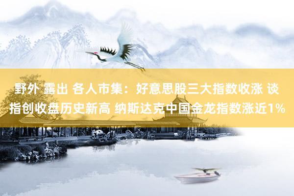 野外 露出 各人市集：好意思股三大指数收涨 谈指创收盘历史新高 纳斯达克中国金龙指数涨近1%