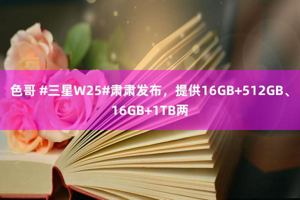 色哥 #三星W25#肃肃发布，提供16GB+512GB、16GB+1TB两