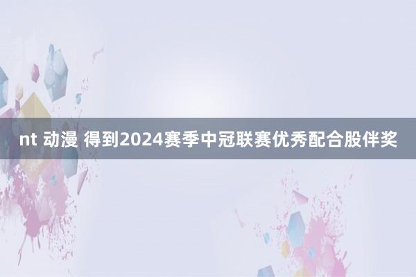 nt 动漫 得到2024赛季中冠联赛优秀配合股伴奖