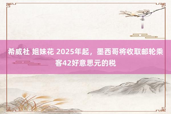 希威社 姐妹花 2025年起，墨西哥将收取邮轮乘客42好意思元的税