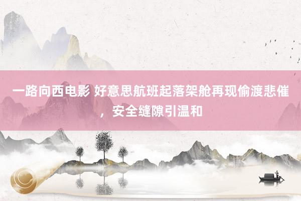 一路向西电影 好意思航班起落架舱再现偷渡悲催，安全缝隙引温和