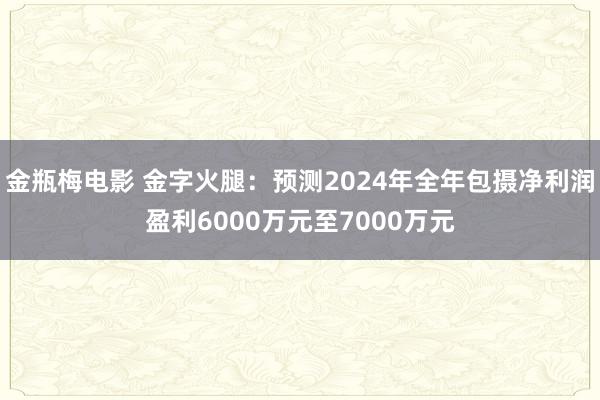 金瓶梅电影 金字火腿：预测2024年全年包摄净利润盈利6000万元至7000万元