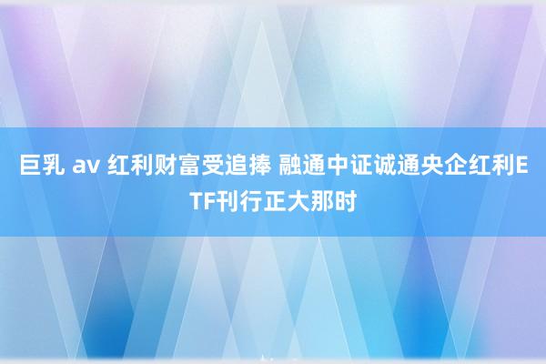 巨乳 av 红利财富受追捧 融通中证诚通央企红利ETF刊行正大那时