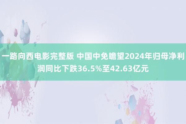 一路向西电影完整版 中国中免瞻望2024年归母净利润同比下跌36.5%至42.63亿元